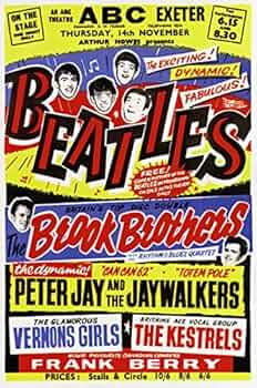 Beatles Poster ❺ 1964 Beatles Concert Poster 11X17 Boston Garden